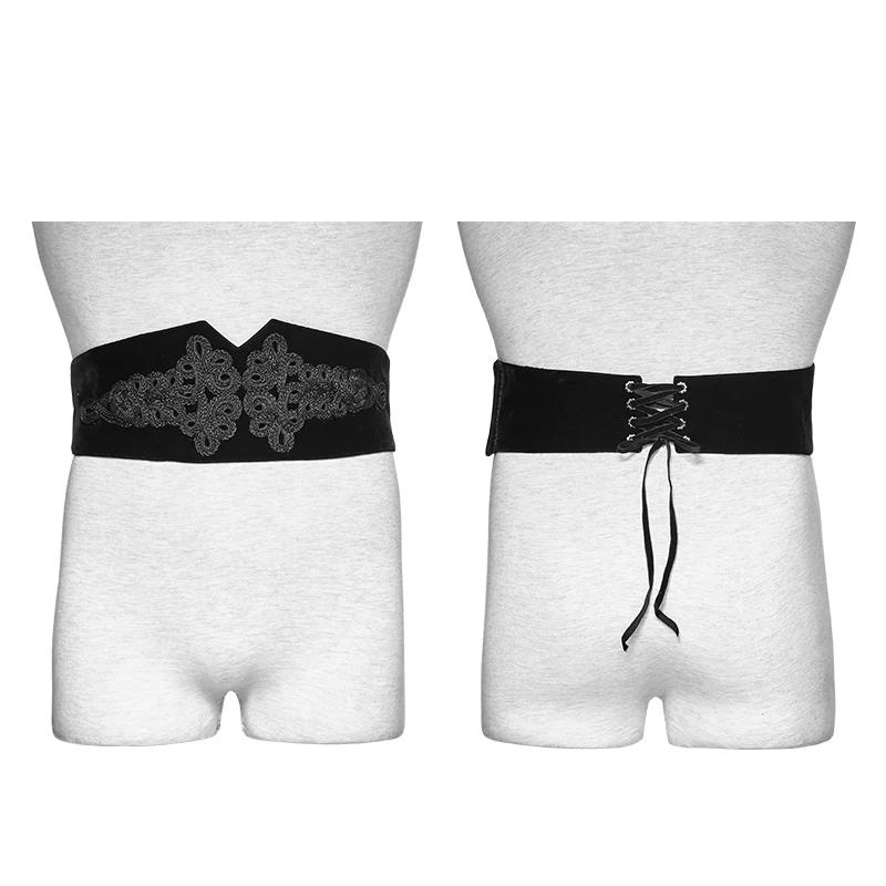 Big Plate Velvet Button Noble Temperament Gothic Corset - Image 3