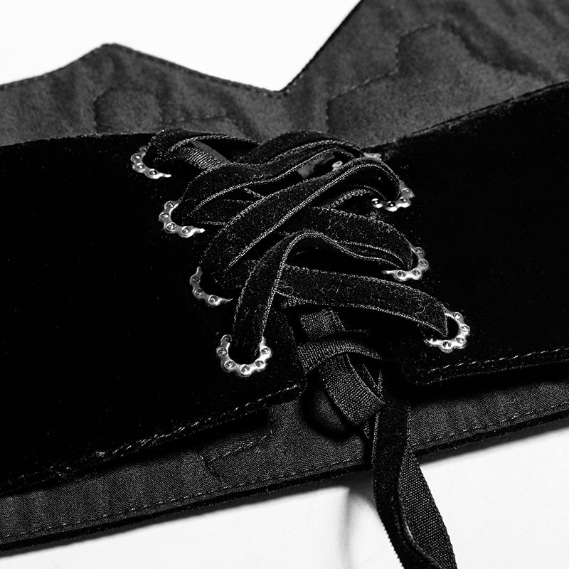 Big Plate Velvet Button Noble Temperament Gothic Corset - Image 5