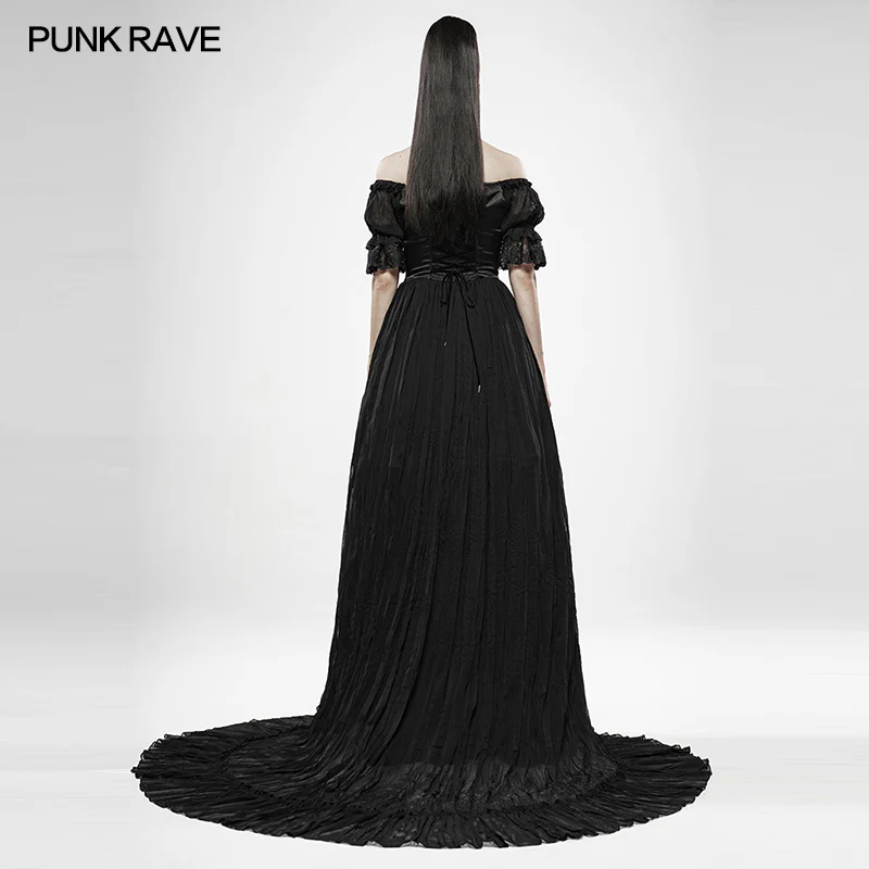 Black feather off shoulder dress - Image 3