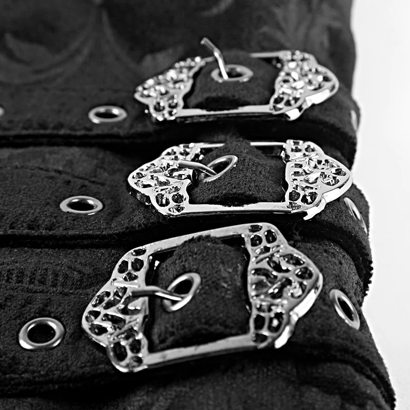 Black Lace Lapel Gothic Shirt With Bubble Long Sleeve - Image 5