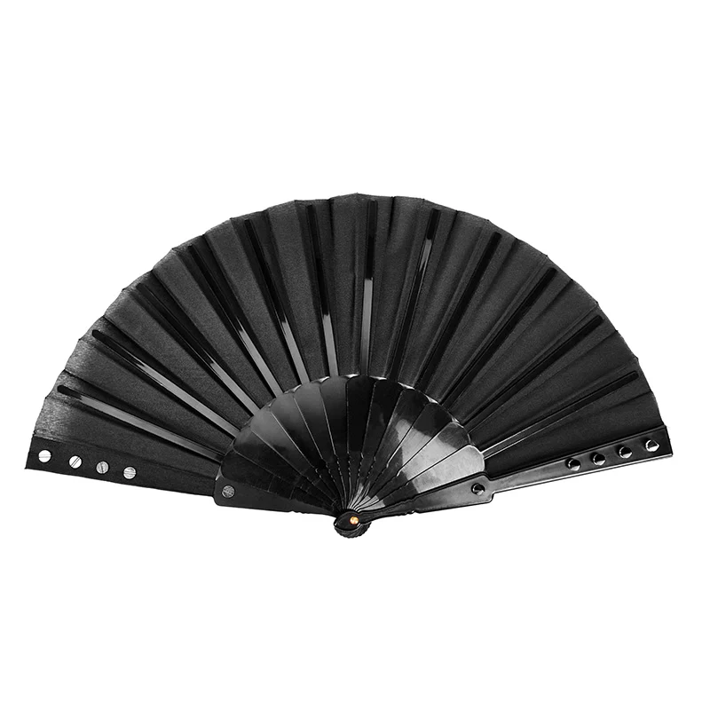 Black Rivet Handheld Fold Fan Punk Accessories - Image 4