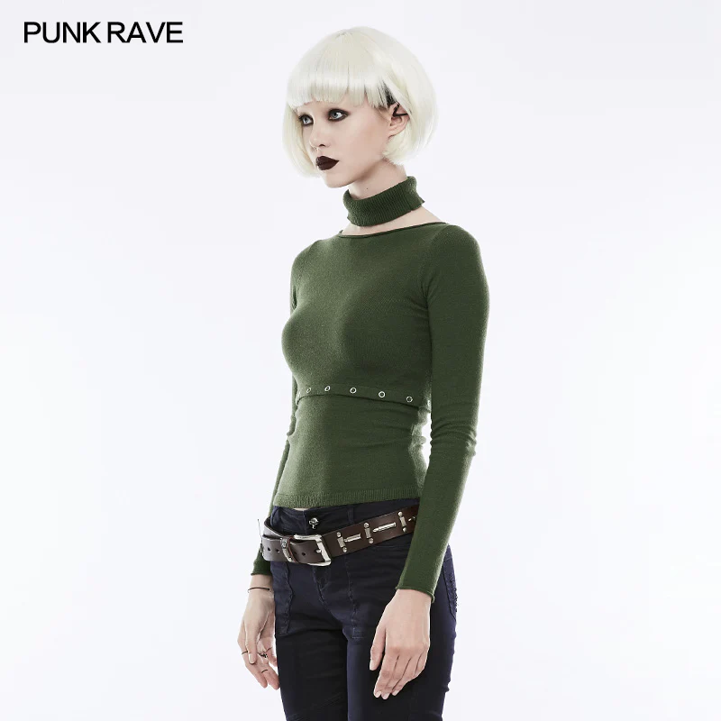 Daily Soft Split Punk Sweater With Separate Collar - Image 12