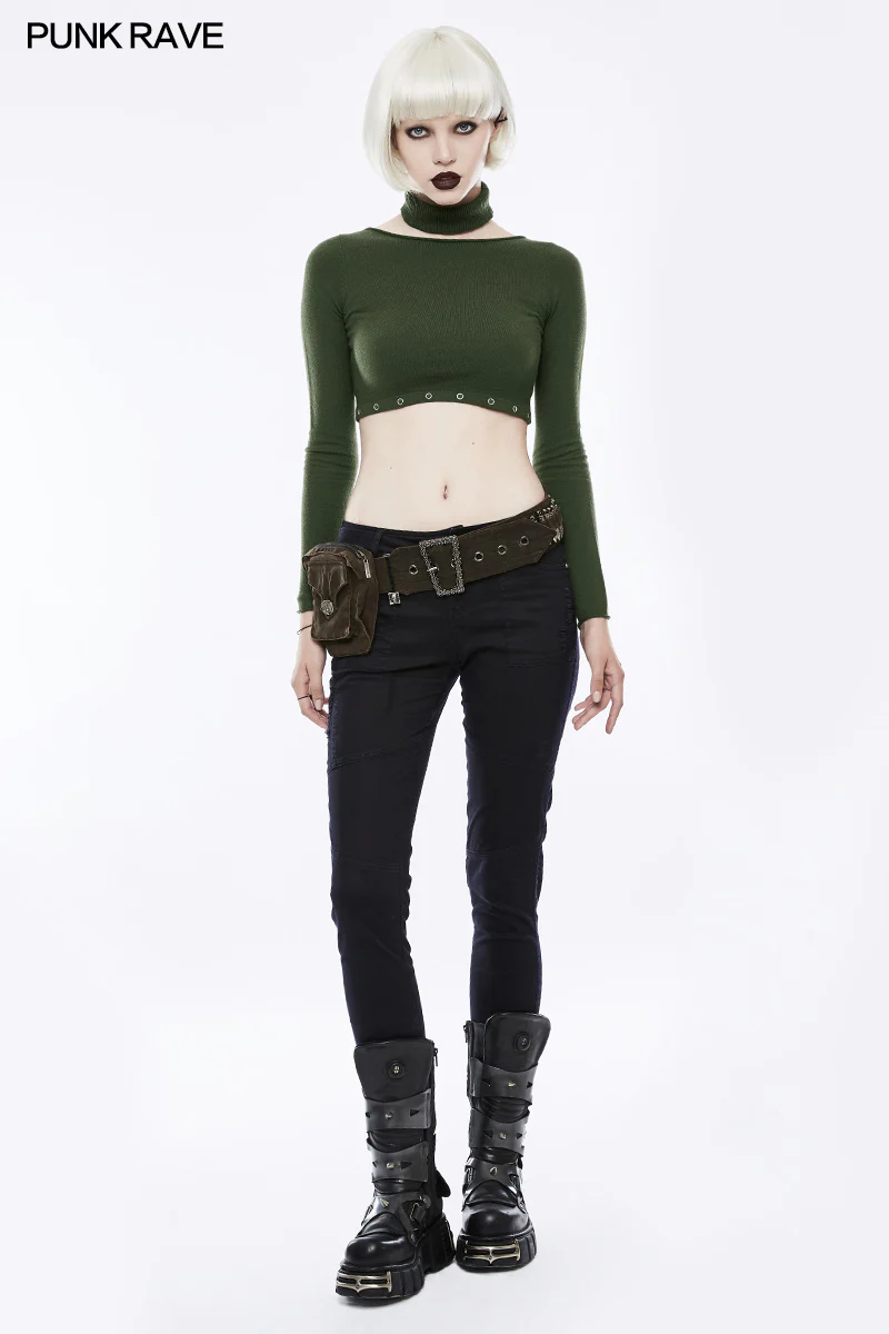 Daily Soft Split Punk Sweater With Separate Collar - Image 15
