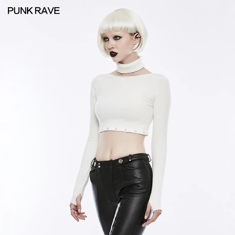 Daily Soft Split Punk Sweater With Separate Collar - Image 7