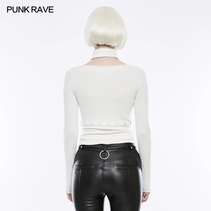 Daily Soft Split Punk Sweater With Separate Collar - Image 8