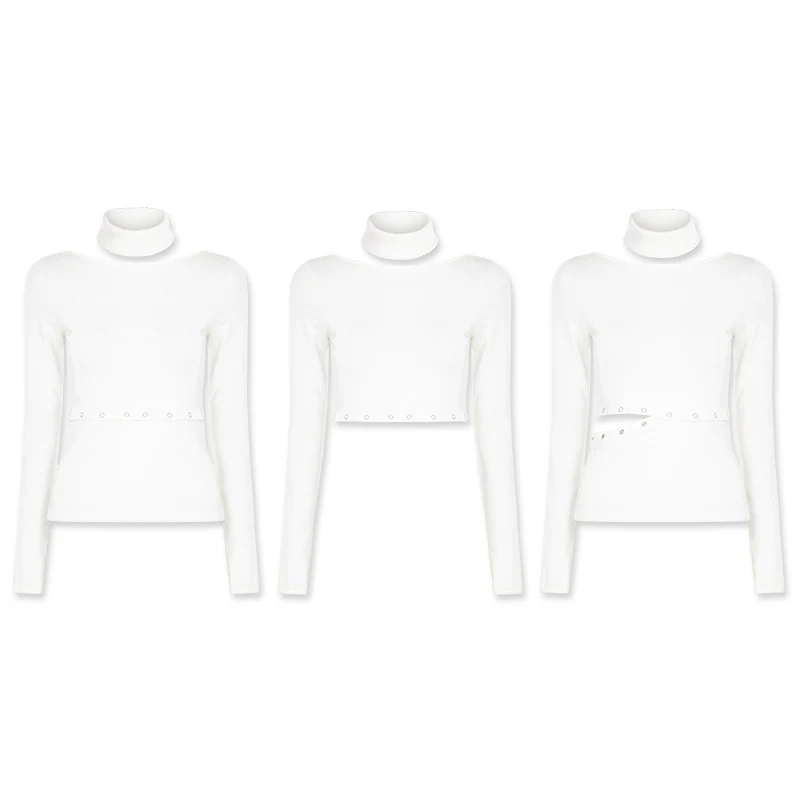 Daily Soft Split Punk Sweater With Separate Collar - Image 9