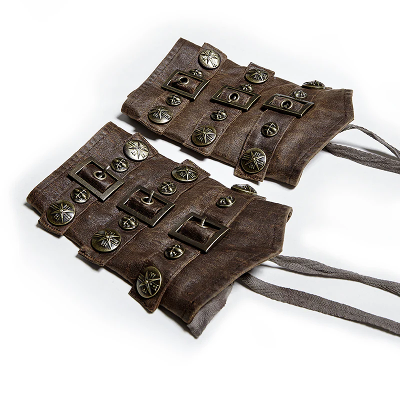Dark Brown Adjustable Strap Steampunk Armor Sets Accessories - Image 3