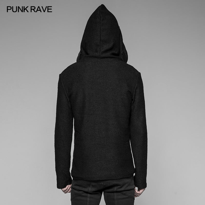 Dark Evil Dragon Pullover Mosaic Punk Hoodies For Men - Image 3