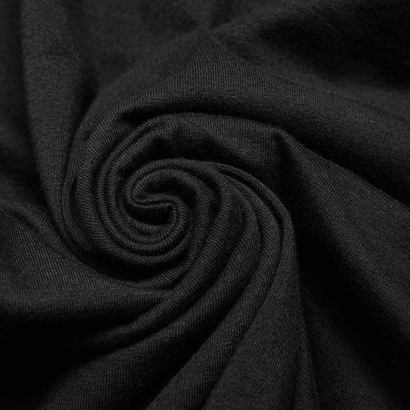 Dark Punk Hooded Thin Asymmetry Sweatshirt For Men - Image 4