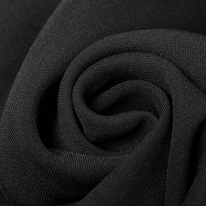 Elegant Lace Stitching Chiffon V-collar Gothic Dress - Image 5