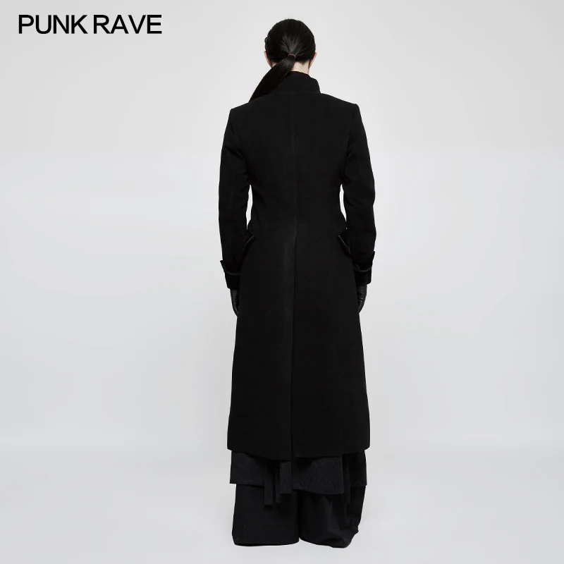 Exquisite Gorgeous Long Black Gothic Coat For Men - Image 3