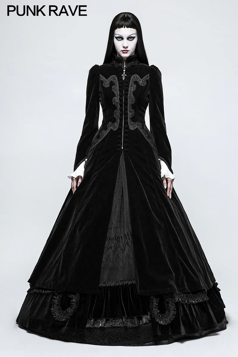 Galace Swallow Tail Long Gothic Dresses Slim And Elegant Style Women's Dresses - Image 4