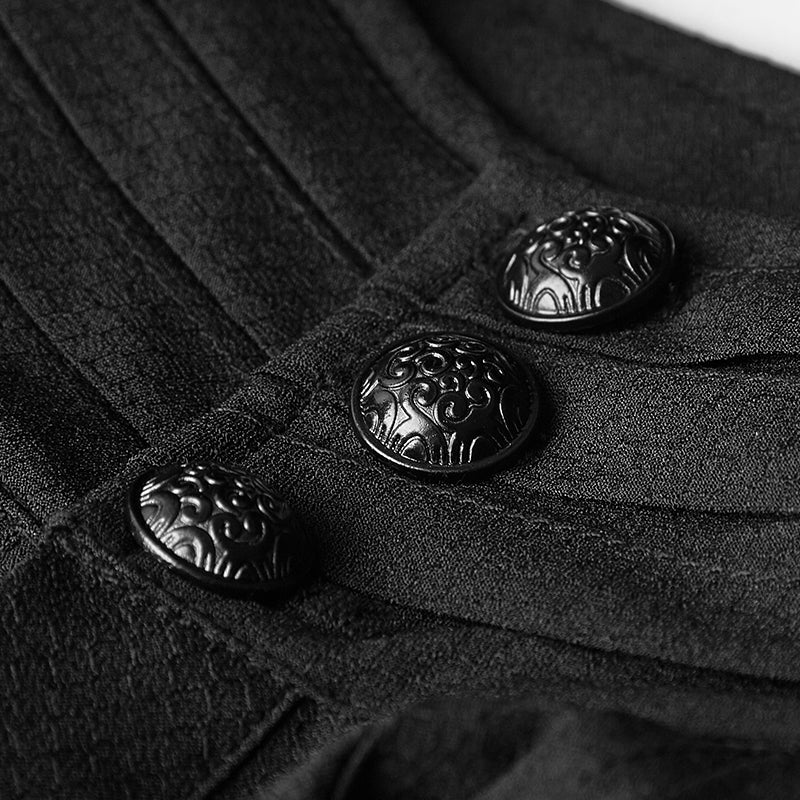 Gorgeous Dise Floret Stripes Gothic Shirt With Long Lantern Sleeve - Image 5