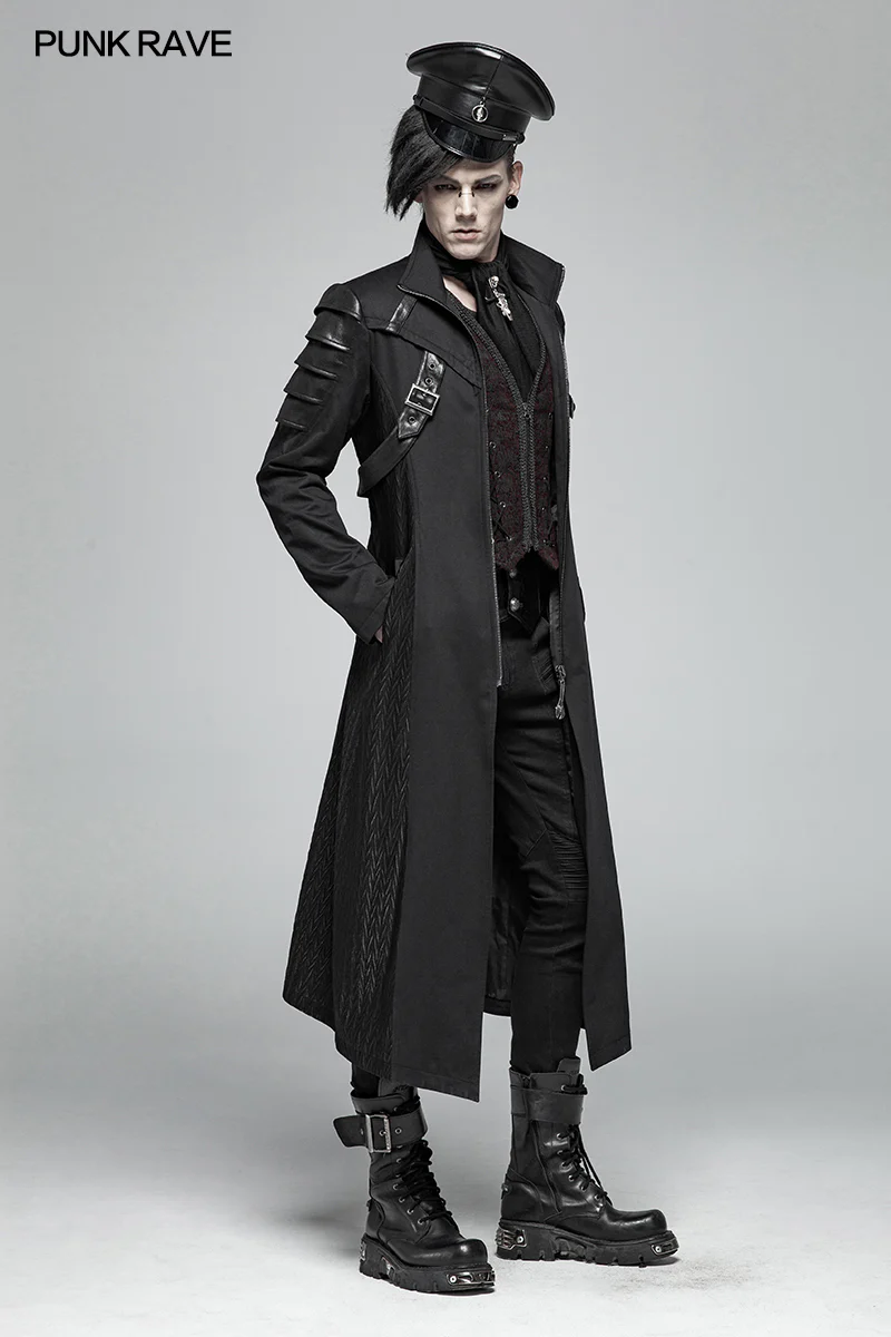 Goth Black And Red V-neck Zipper Vest With Cross Decoration - Image 6