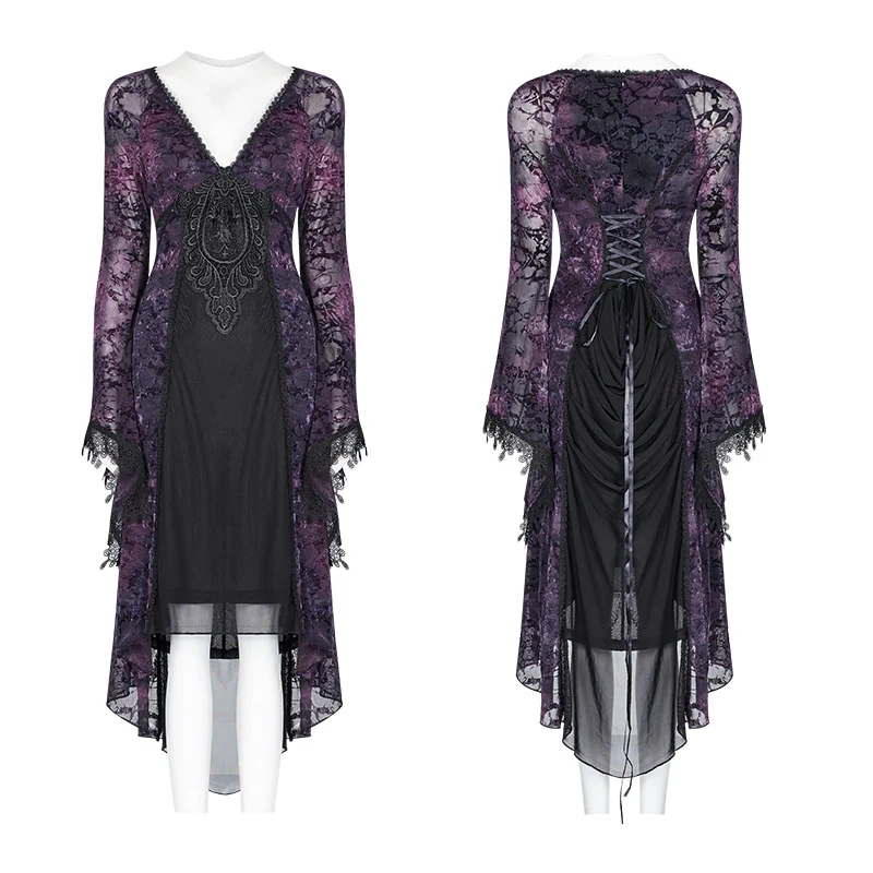Gothic Goddess Classical Mid-length Dress - Image 9