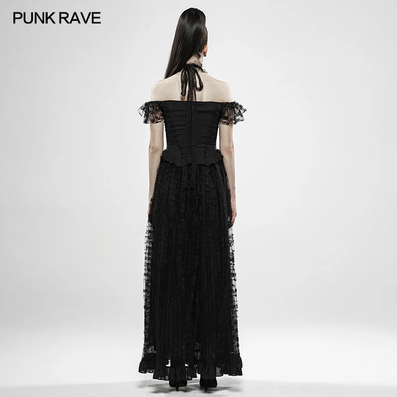 Gothic Gorgeous Off Shoulder Lace Dress - Image 3