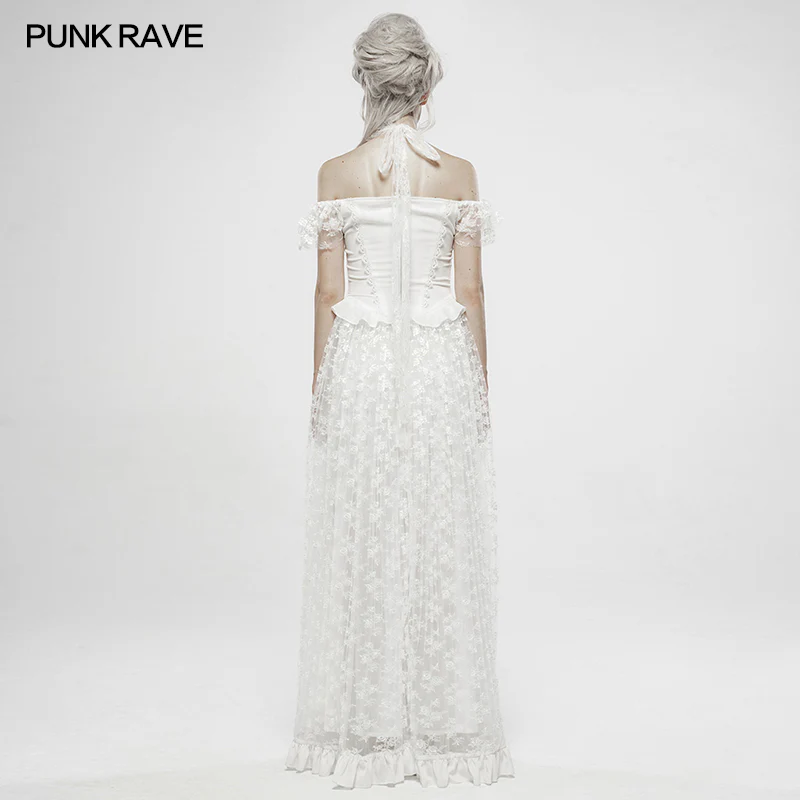 Gothic Gorgeous Off Shoulder Lace Dress - Image 8