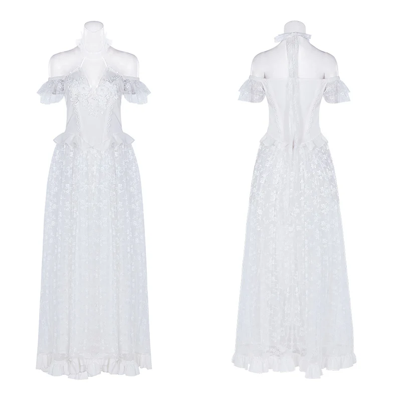 Gothic Gorgeous Off Shoulder Lace Dress - Image 9