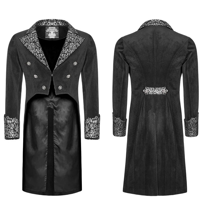 Gothic Gorgeous Velvet Swallowtail Coat Jacket - Image 4