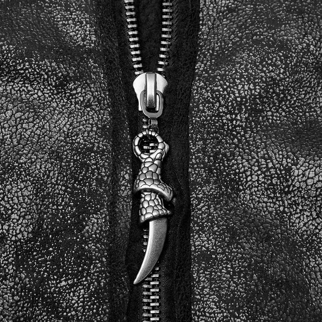 Gothic imitation fur long coat - Image 3