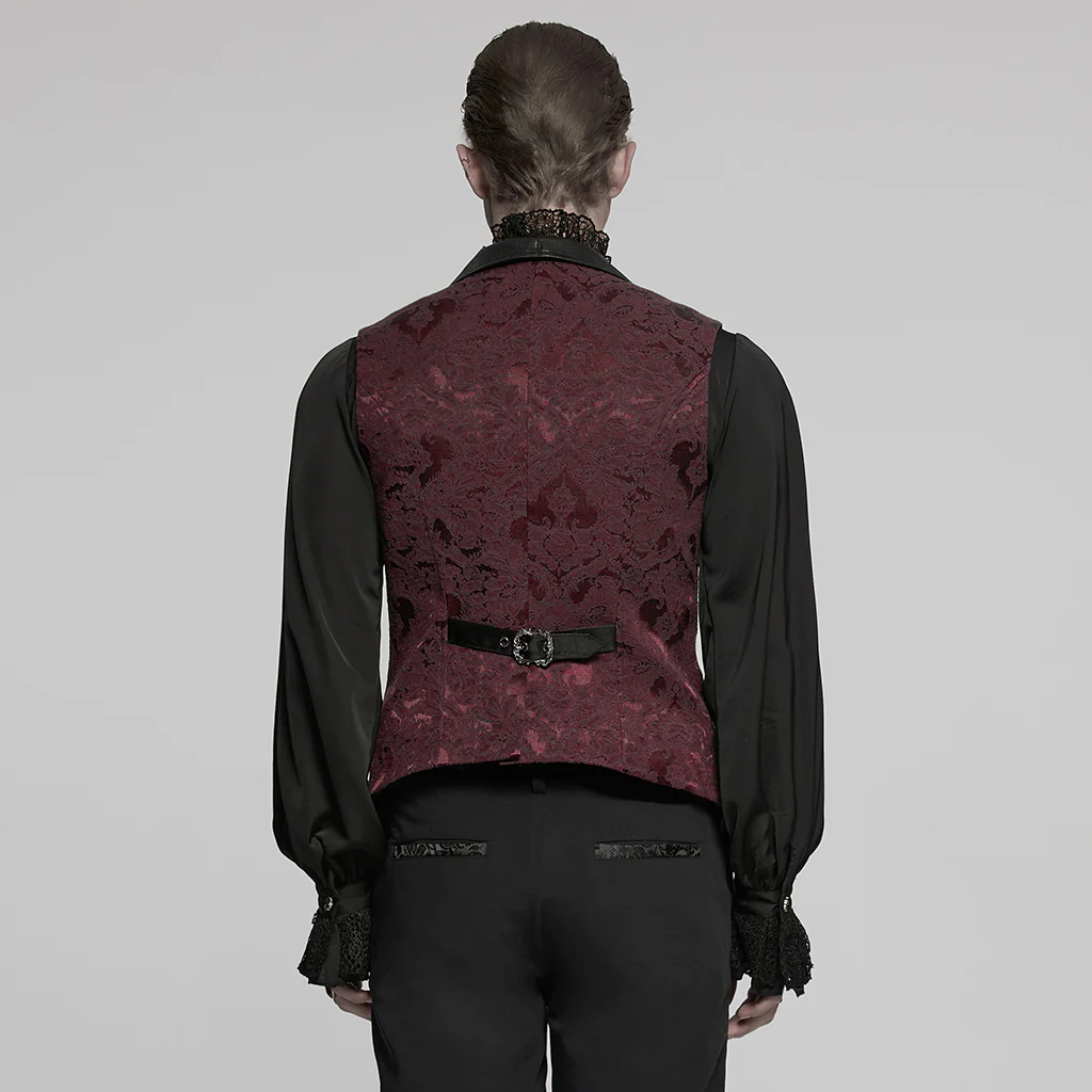 Gothic jacquard lapel vest - Image 14