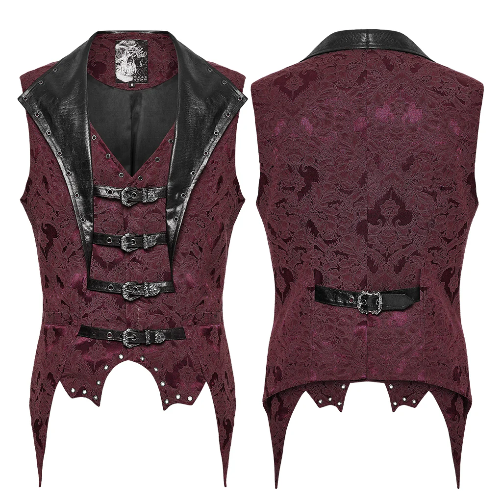 Gothic jacquard lapel vest - Image 16