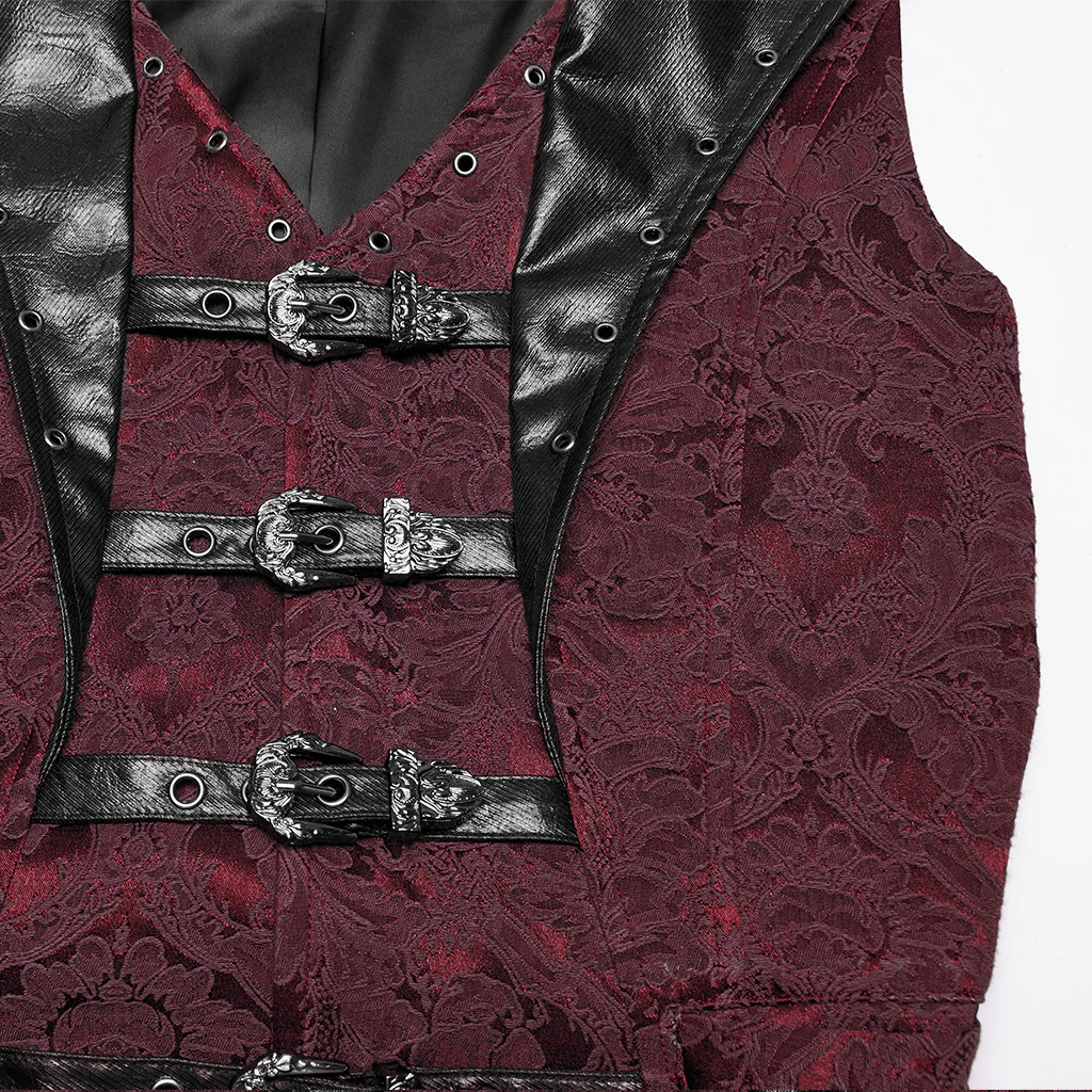 Gothic jacquard lapel vest - Image 18