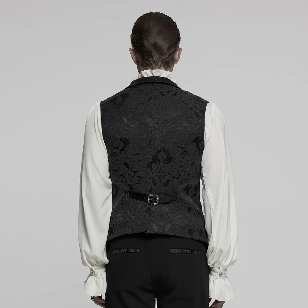 Gothic jacquard lapel vest - Image 21