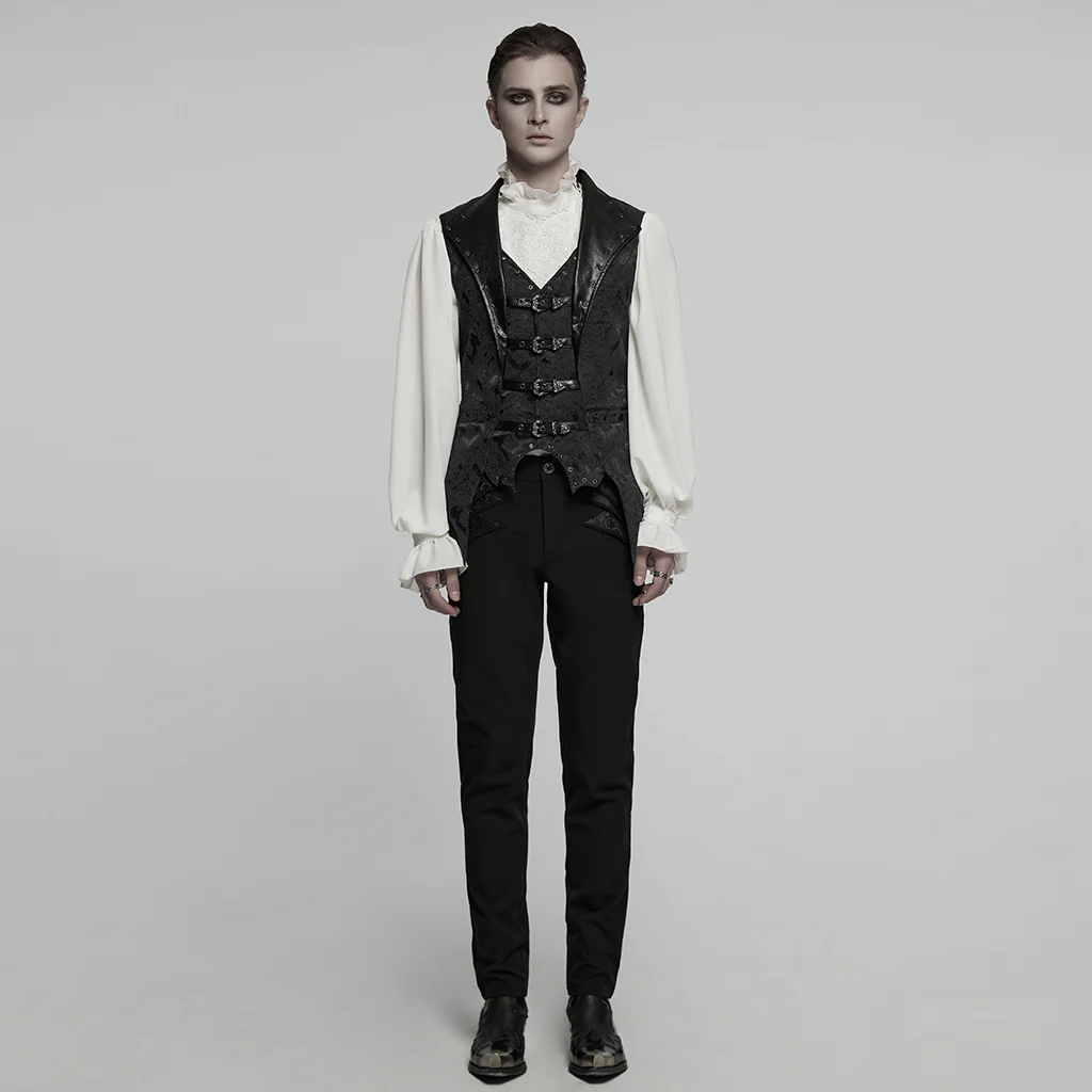 Gothic jacquard lapel vest - Image 22