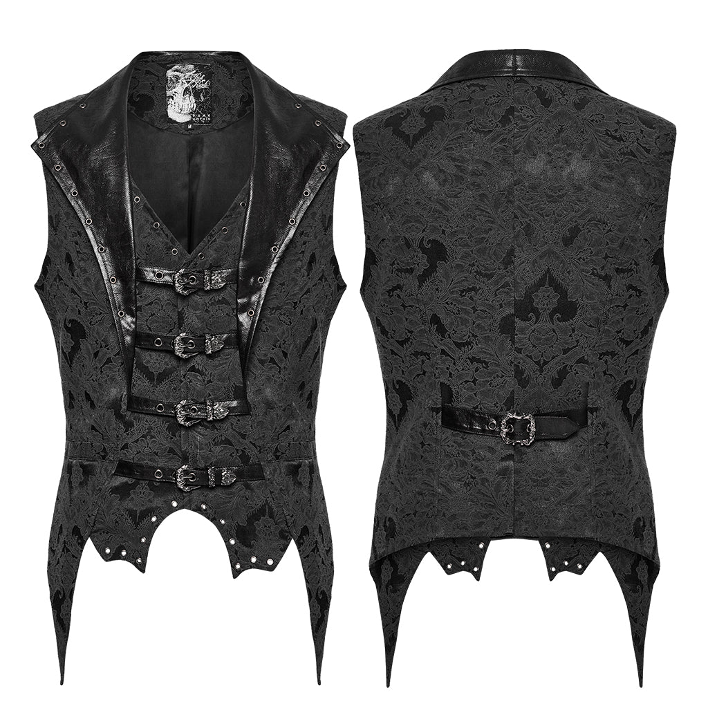 Gothic jacquard lapel vest - Image 23