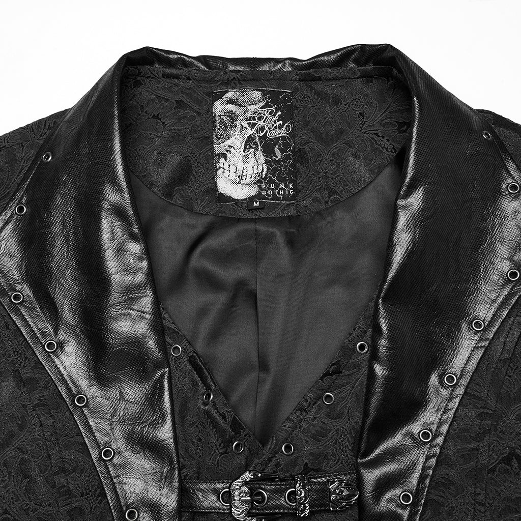 Gothic jacquard lapel vest - Image 24