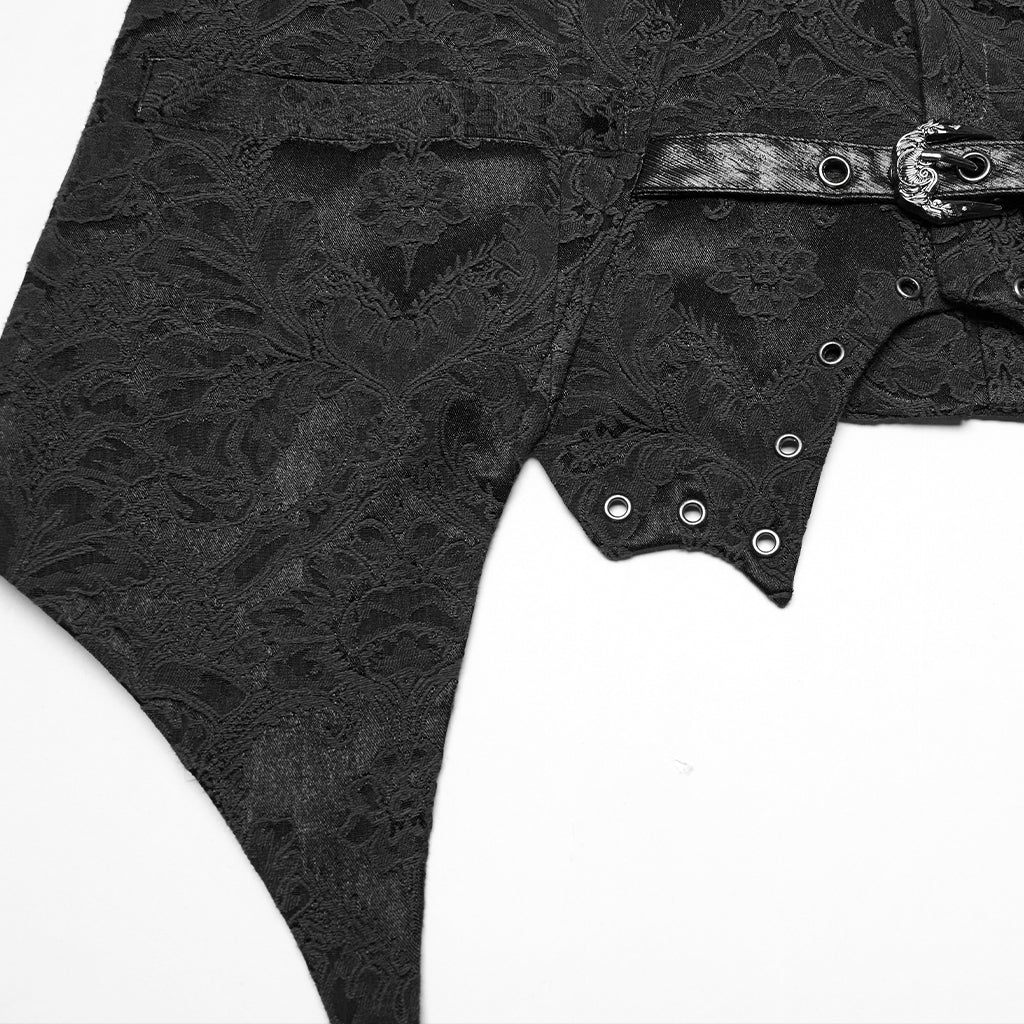 Gothic jacquard lapel vest - Image 26