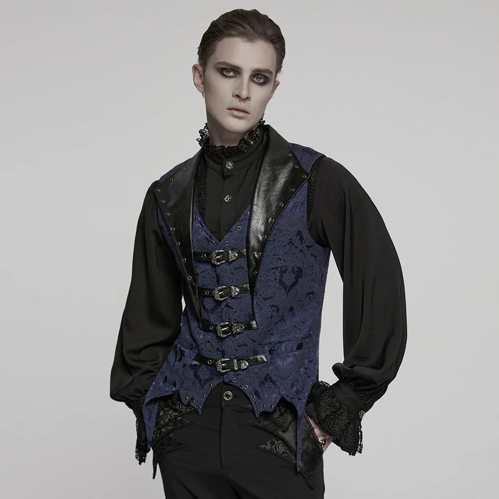 Gothic jacquard lapel vest - Image 4