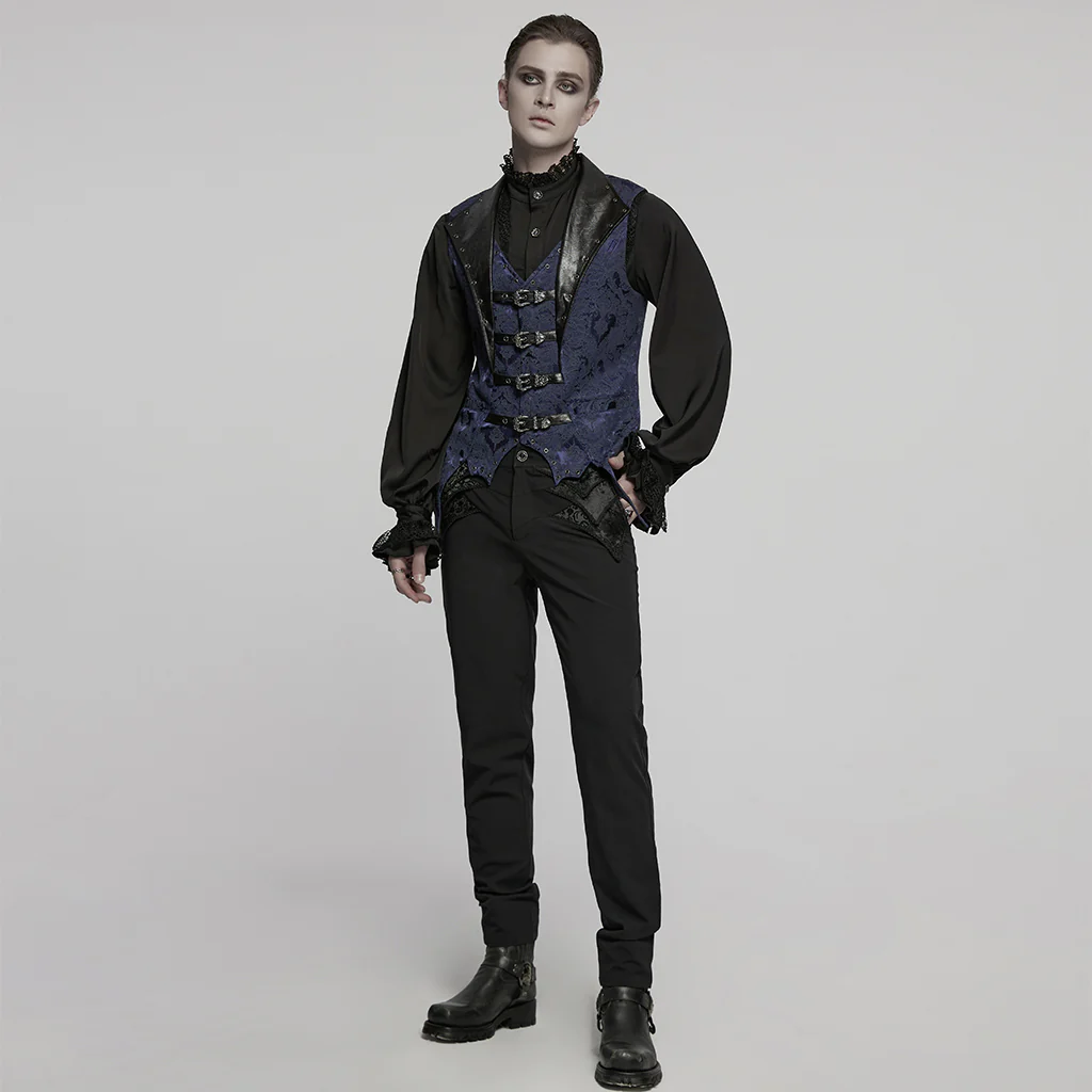 Gothic jacquard lapel vest - Image 6