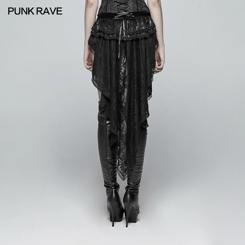 Gothic Swallow Tail Dress Shorts With Lace Pleat Streamers - Image 3
