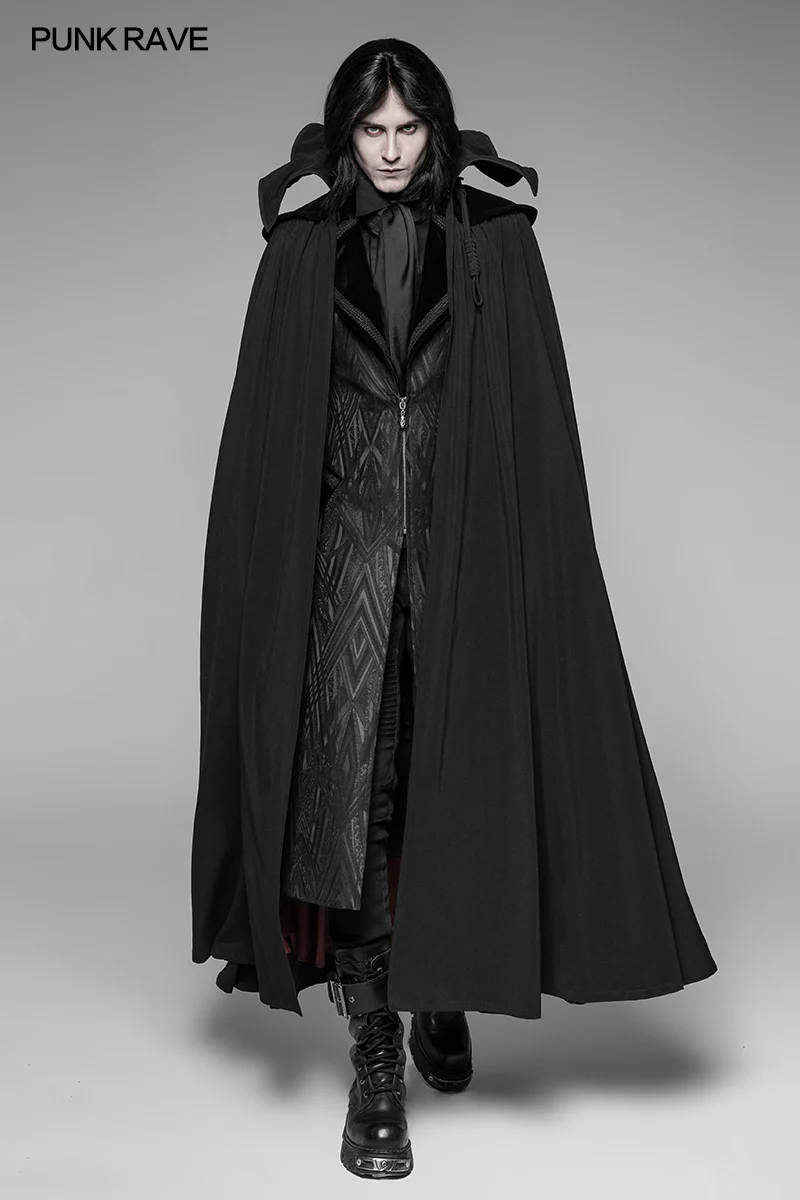 Gothic Vampire Count Nightcrawler Long Cloak - Image 6