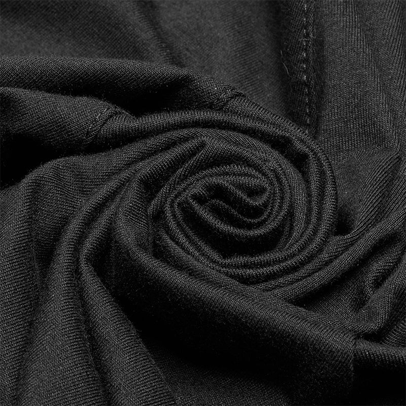 Gothic Women Hollow-out Collar Long Sleeve High Neck A-line Short Dress - Image 5