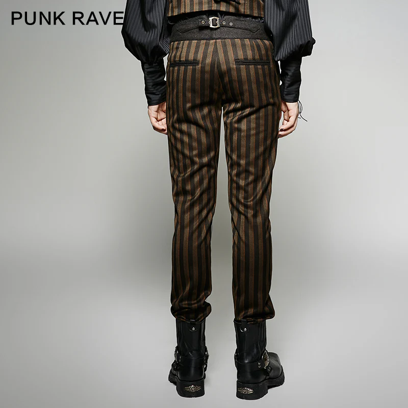 High Grade Suit Elegant Gothic Pants With Rugged Stripes - Image 3