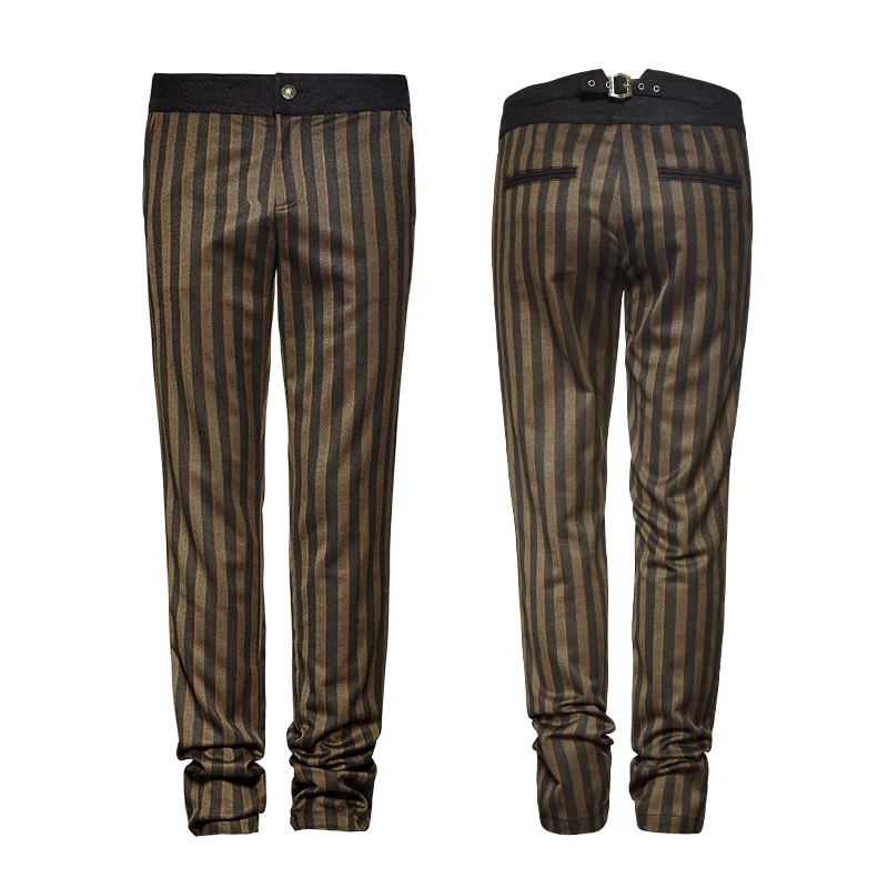 High Grade Suit Elegant Gothic Pants With Rugged Stripes - Image 4