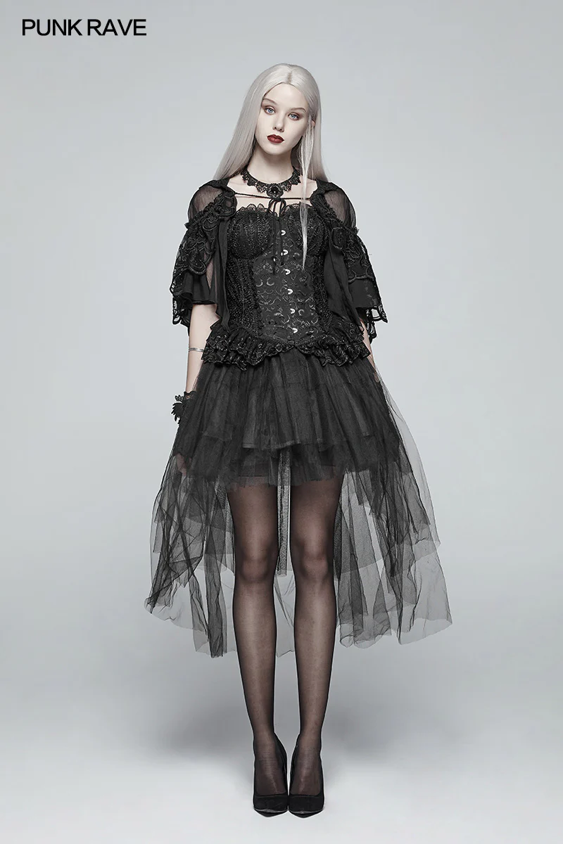 Lolita Transparent Lace Small Cloak With Hood - Image 4