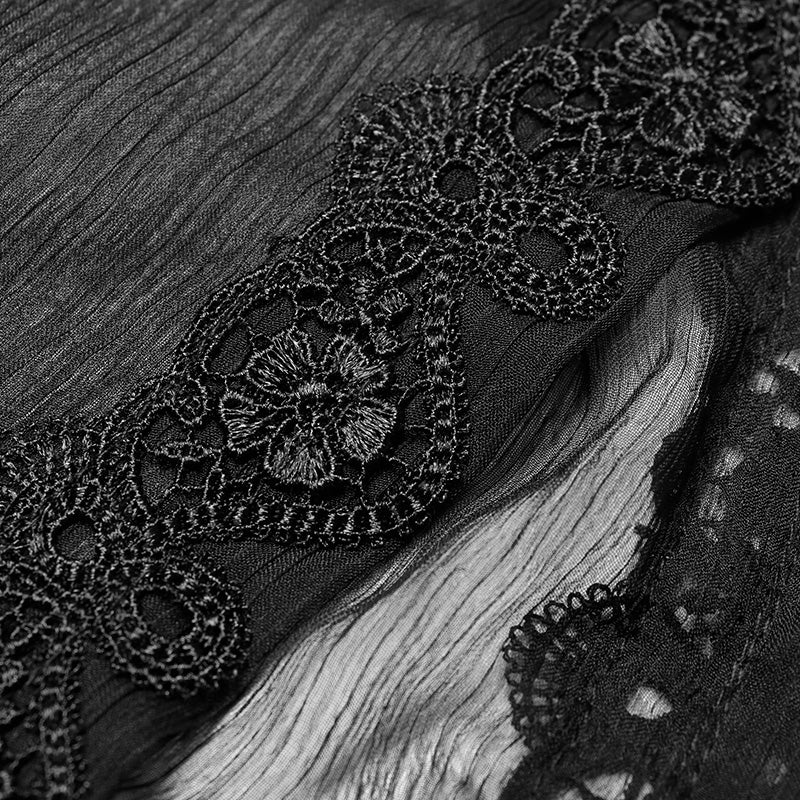 Lolita Transparent Lace Small Cloak With Hood - Image 6