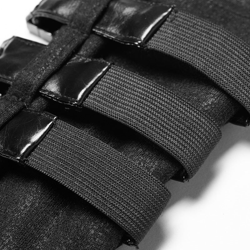 Men And Women Diablo Assassin Punk Rivet Leather Buckles Gloves Arm Warmers - Image 5