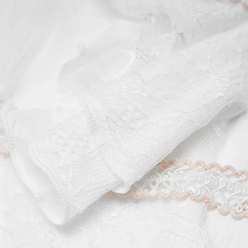 Men Gothic Partial Placket Lotus Leaf Loose Shirt With Standing Collar - Image 12