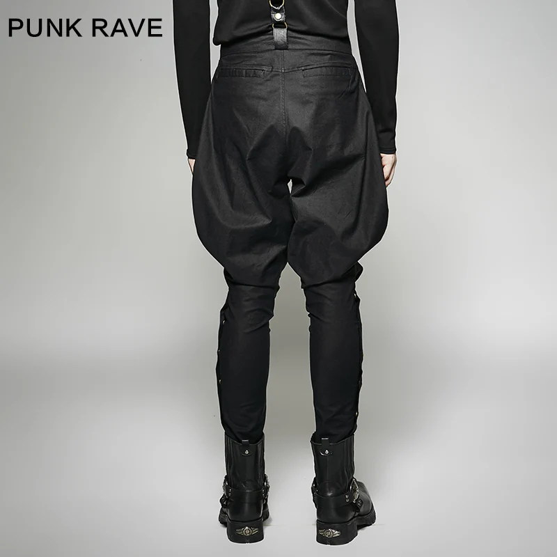 Military Elastic Twill Denim Baggy Gothic Pants For Men - Image 3