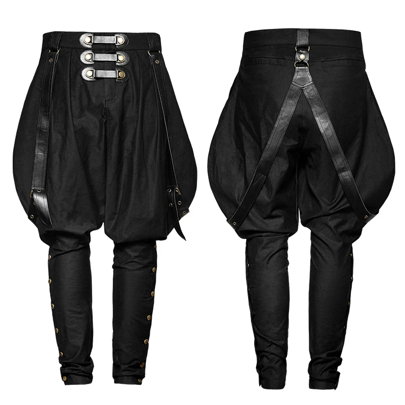 Military Elastic Twill Denim Baggy Gothic Pants For Men - Image 4