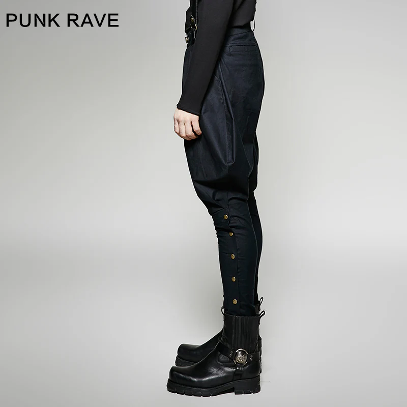 Military Elastic Twill Denim Baggy Gothic Pants For Men - Image 7