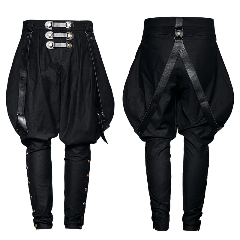 Military Elastic Twill Denim Baggy Gothic Pants For Men - Image 9