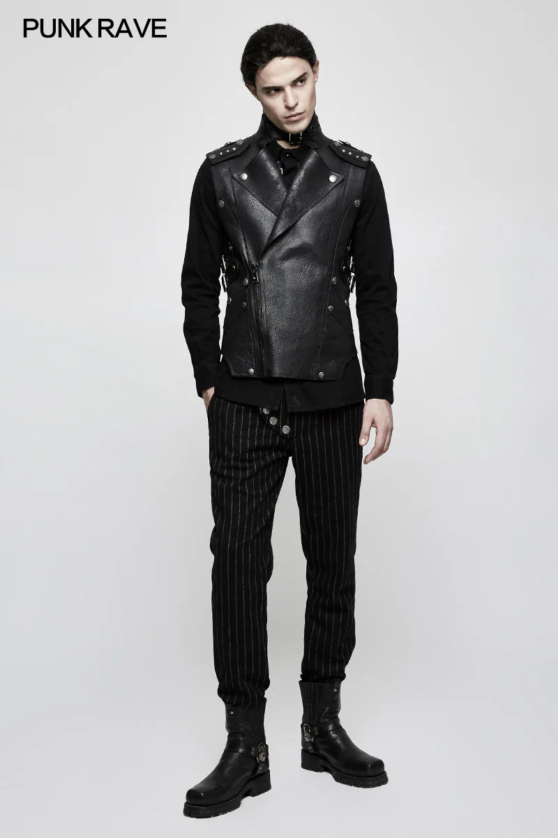 Military Uniform Leisure Punk Pants Suede Suits Woven Striped Worsted Man's Trousers - Image 12
