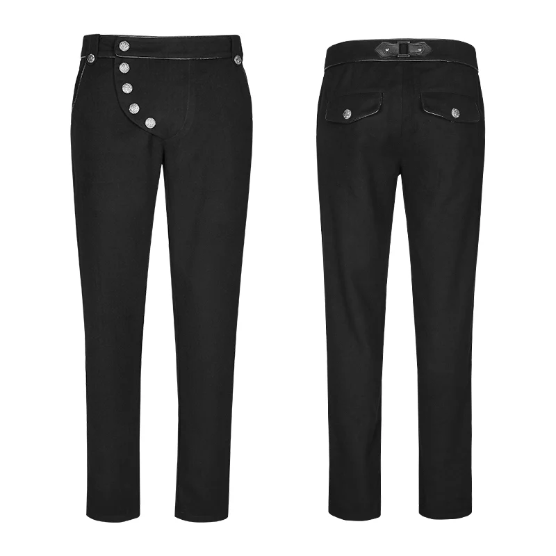 Military Uniform Leisure Punk Pants Suede Suits Woven Striped Worsted Man's Trousers - Image 4