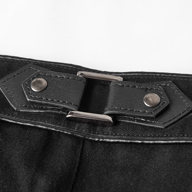 Military Uniform Leisure Punk Pants Suede Suits Woven Striped Worsted Man's Trousers - Image 5